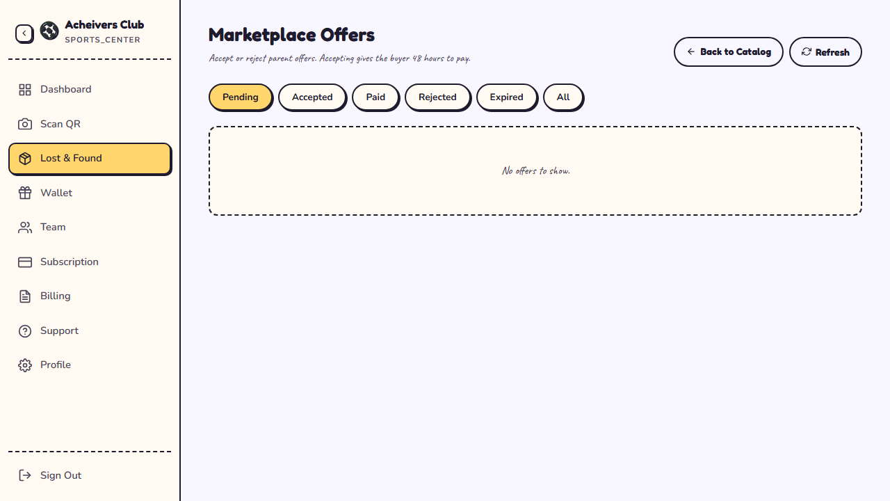 Reviewing marketplace offers