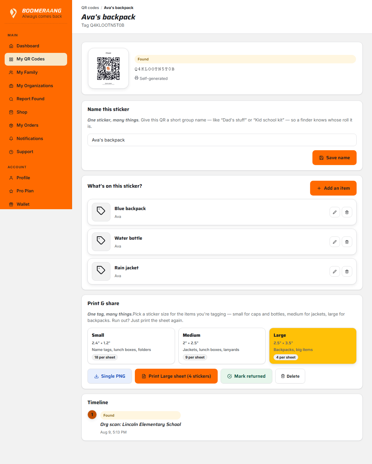 Choosing a print size